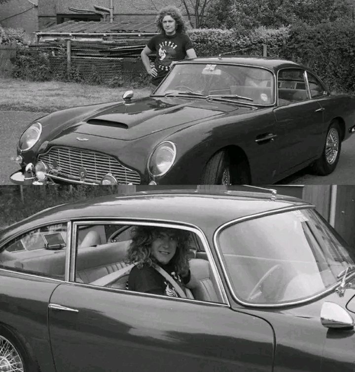 Golden Curls and Silver Thunder: When Robert Plant Took the Wheel of a 1965 Aston Martin DB5 and Rock History Met Automotive Legend