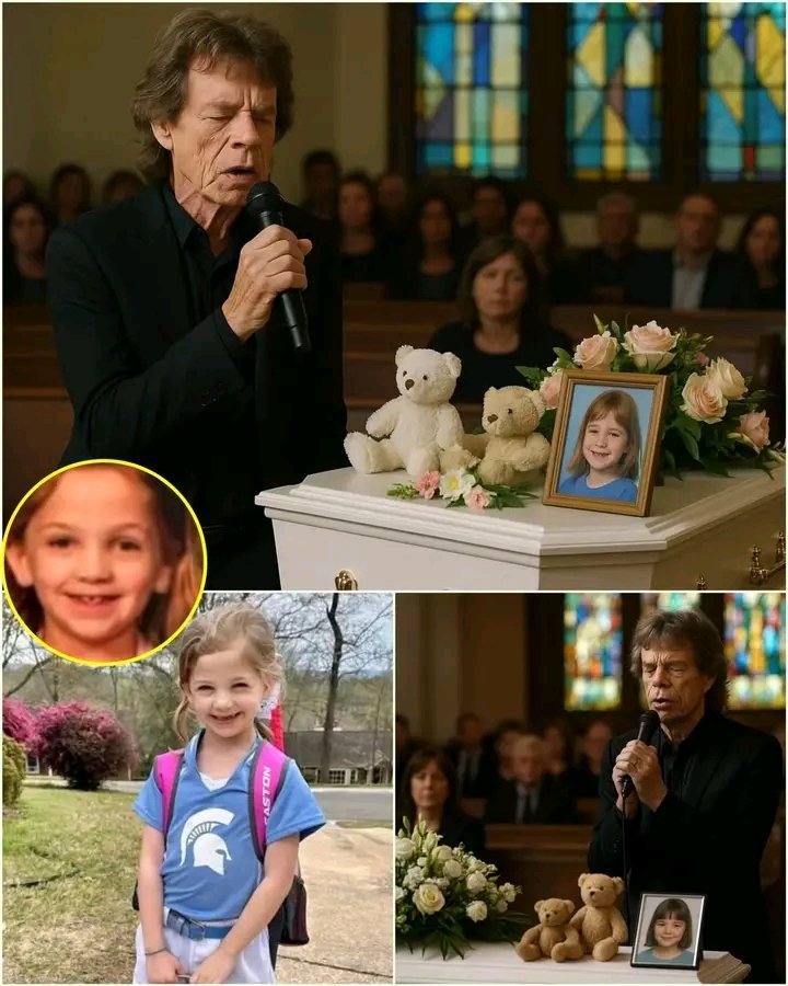 “He Never Met Her, But She Sang His Songs Every Single Day” — Mick Jagger Quietly Attends 8-Year-Old Fan’s Funeral and Sings “Angie” in a Moment the World Will Never Forget