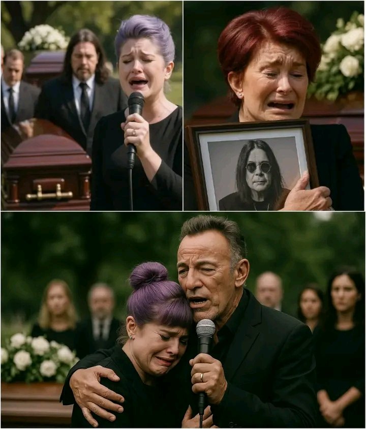 Kelly Osbourne Breaks Down in Tears as Bruce Springsteen Steps In and Sharon Weeps Holding Ozzy’s Portrait During Heart-Shattering Farewell and said couldn’t finish last song